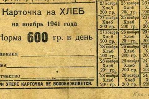 Хлебные карточки времен Великой Отечественной войны.