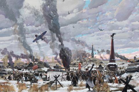 Битва под Москвой. 1941 год. Художник Павел Рыженко.